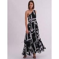 Religion Knitted Abstract Bandeau Maxi Dress - Black