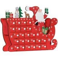 HOMCOM Advent Calendar Christmas Countdown Calendar with 24 Drawers, none
