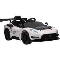 AIYAPLAY 12V Maserati GT2 Licensed Kids Electric Ride-On Car with Remote Control and Lights - White, White
