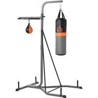 HOMCOM Freestanding Duo Punch Training Punchbag Sandbag Adjustable Height Home Agility Training Steel Frame