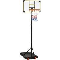 Adjustable Basketball Hoop and Stand w/ Wheels, Weighted Base, 1.8-2.1m