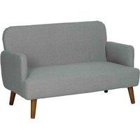 HOMCOM 2 Seater Sofa with 21cm Thick Padding and Wood Legs, Grey, Grey