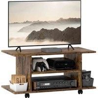 HOMCOM Modern TV Cabinet Stand Storage Shelves Table Mobile Bedroom Furniture Bo