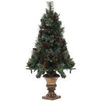 HOMCOM 4ft Artificial Christmas Tree with 60 Warm White LED Lights