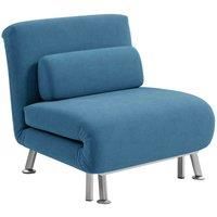 HOMCOM Single Sofa Bed with Pillow - Blue, none