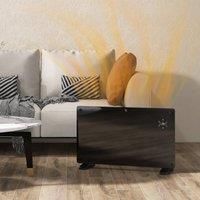 HOMCOM Electric Heater 1500W with Remote, LED Display, Wifi, 24Hr 7 Day Timer and Adjustable Thermostat, none