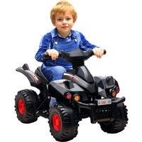 AIYAPLAY 6V Kids Electric Quad Bike w/ Music, Forward Function, for 2-6 Years, Black Aosom UK