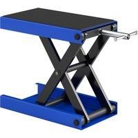 DURHAND 500KG Motorcycle Scissor Lift Jack, Height Adjustable Motorbike Stand with Anti-Slip Wide Deck, Heavy Duty Steel Motorbike Repair Lift Hoist Stand for Home Garage, Blue