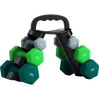 Set Of 6 Dumbbells With Carry Storage Rack