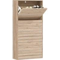 Shoe Storage Cabinet Organizer with 3 Flip Drawers for 12 Pair of Shoes