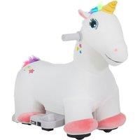 AIYAPLAY 6V Electric Ride on Unicorn, Battery Powered Kids Ride on Animal Toy with Music Forward Control, for 18-36 Months Aosom UK