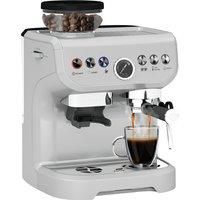 HOMCOM 15 Bar Coffee Machine, with Adjustable Grind, Steamer and Accessories - Silver Colour Aosom UK