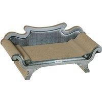 PawHut Cat Scratcher Lounge with Catnip, Curved Cardboard Scratching Bed, 60 x 29 x 26.5cm, Beige