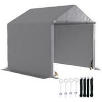 Outsunny 6.5' x 6.5' x 6.5' Temporary Garden Shed Storage Tent, Grey