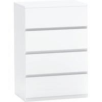 HOMCOM Chest of Drawers, 4-Drawer Storage Cabinets, Modern Dresser, Storage Drawer Unit for Bedroom