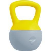 SPORTNOW Soft Kettlebell, 6kg Kettle Bell with Non-Slip Handle for Home Gym Weight Lifting and Strength Training, Yellow and Grey