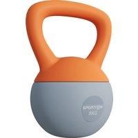 SPORTNOW Soft Kettlebell, 8kg Kettle Bell with Non-Slip Handle for Home Gym Weight Lifting and Strength Training, Orange and Grey