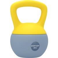 SPORTNOW Soft Kettlebell, 8kg Kettle Bell with Non-Slip Handle for Home Gym Weight Lifting and Strength Training, Yellow and Grey