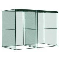 Set of 2 Fruit Cage with Zipped Door, 1.2 x 1.2 x 1.8m, Dark Green