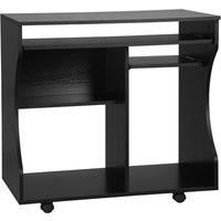 Computer Desk with Sliding Keyboard Tray, Computer Table with Shelves