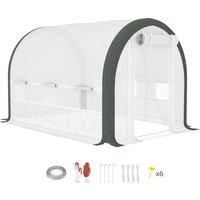 Outsunny 3 x 2(m) Walk-In Tunnel Greenhouse, with Accessories - White