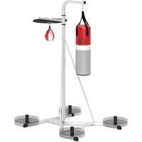 Boxing Station with Punchbag & Speed Ball Freestanding Hanging Frame, White