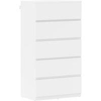 HOMCOM Chest of Drawers, 5-Drawer Storage Cabinets, Modern Dresser, Storage Drawer Unit for Bedroom