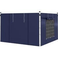 Outsunny Set of Two 195 x 295cm Replacement Gazebo Side Walls - Blue