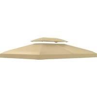 Outsunny Gazebo Roof Replacement, for 3 x 4m Frames - Cream