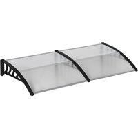 Outsunny Front Door Canopy, Outdoor Awning, 200 x 96cm Rain Shelter for Window, Porch and Front/Back Door, Clear