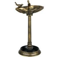Outsunny 81cm Tall Bird Bath with 2 Decorative Birds for Garden, Bronze Tone