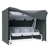 Outsunny 3 Seater Garden Swing Cover, Windproof and Anti-UV, Grey