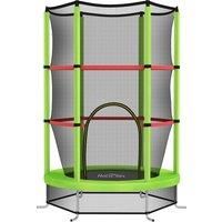 HOMCOM Kids Trampoline, with Enclosure Net, Steel Frame, for Ages 3-6 Years - Green