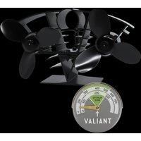 Valiant Whirlwind Stove Fan Twin Blade & Magnetic Thermometer in Green