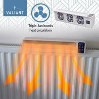 Valiant Radiator Fan – Triple Fan Heat Booster, Quiet, Rechargeable, Magnetic