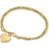 Nugget Heart Locket Bracelet