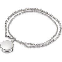 LOVELOX Lockets Women's Nugget Round Locket Bracelet in Silver