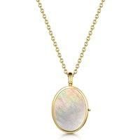 Black Mother Of Pearl Oval Locket