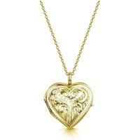 Full Scroll Heart Engraved Locket