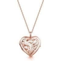 Full Scroll Heart Engraved Locket