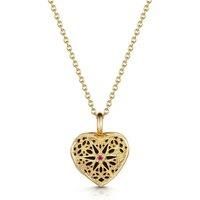 LOVELOX Lockets Women's Filigree Personalised Heart Locket in Gold