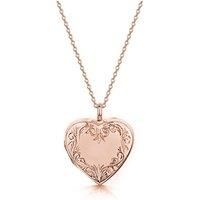 LOVELOX Lockets Women's Scroll Heart Locket in Rose Gold