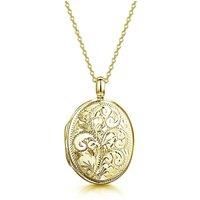 LOVELOX Lockets Women's Large Oval Scroll Locket in Gold
