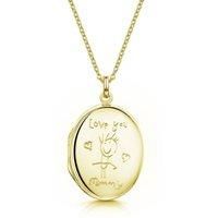 LOVELOX Lockets Women's Mummy Personalised Locket in Gold