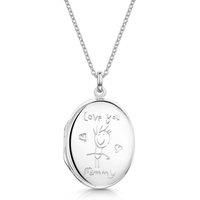 LOVELOX Lockets Women's Mummy Personalised Locket in Silver