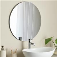 Innova Black Frameless Round Bathroom Wall Mirror - 50x50cm