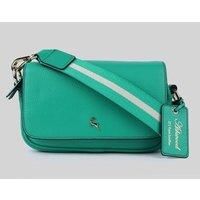 'Eleganza Milano' Real Leather Flapover Crossbody Bag
