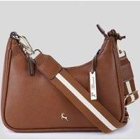 'Bella Toscana' Real Leather Crossbody Bag with Webbing Strap