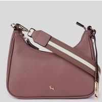 'Bella Toscana' Real Leather Crossbody Bag with Webbing Strap