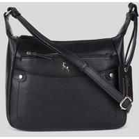 'Classico Napoli' Real Leather Top Zip Crossbody Bag